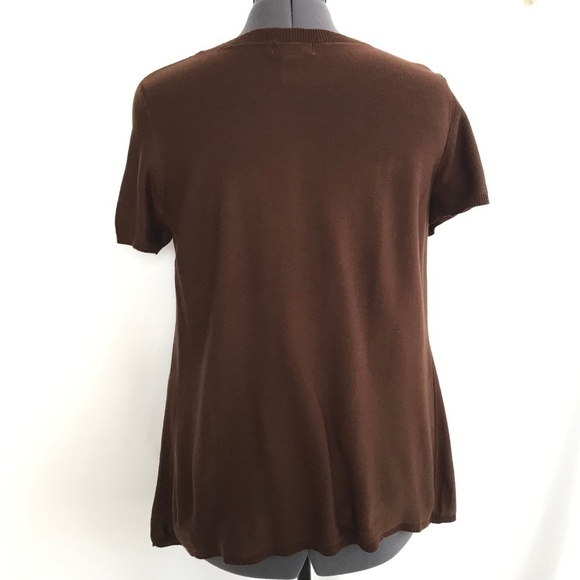 *4/$20* Kim Rogers Brown Knit Cardigan - Picture 3 of 8